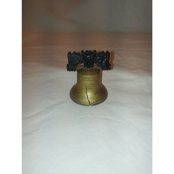 Vintage Bronze Philadelphia Liberty Bell Miniature Metal Souvenir - Picture 2 of 5